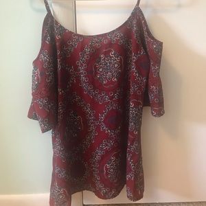 Maroon Patterned Blouse